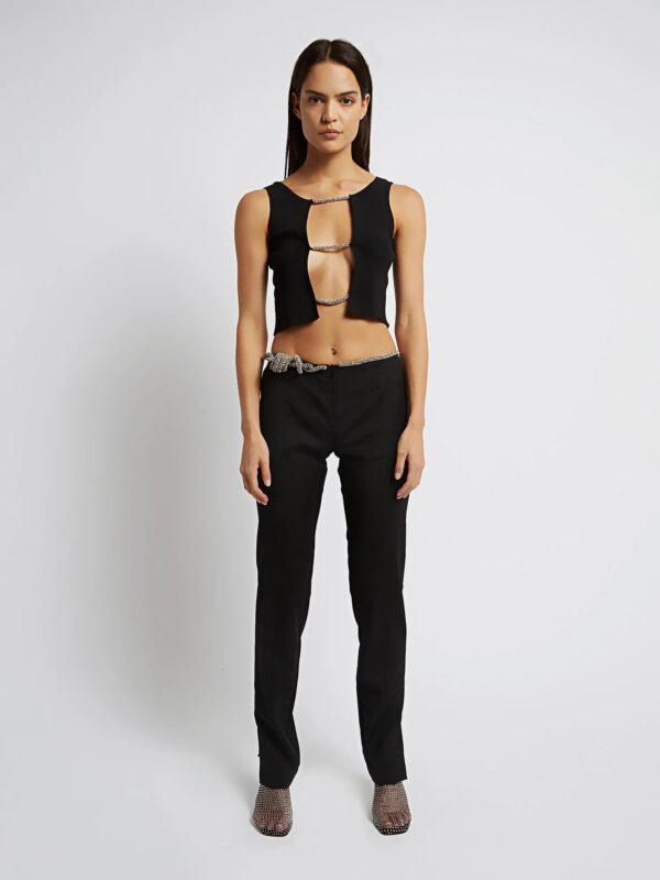 CRYSTAL LATTICE FRONT KNIT TANK