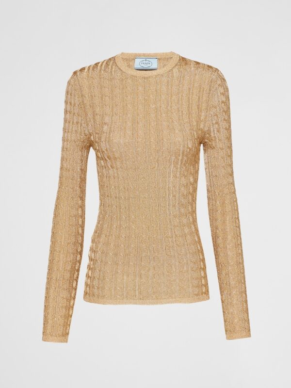 LAMÉ CREWNECK SWEATER