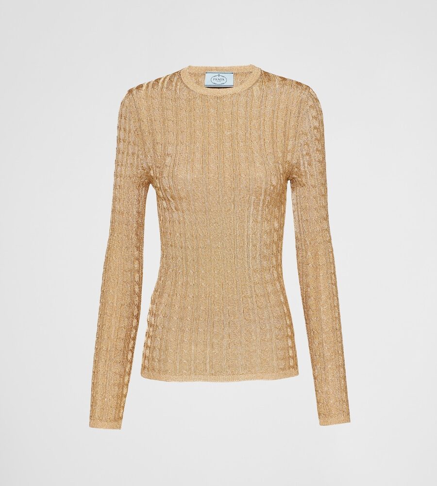 LAMÉ CREWNECK SWEATER