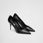 BRUSHED LEATHER 85 PUMPS