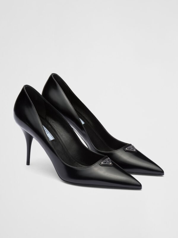BRUSHED LEATHER 85 PUMPS