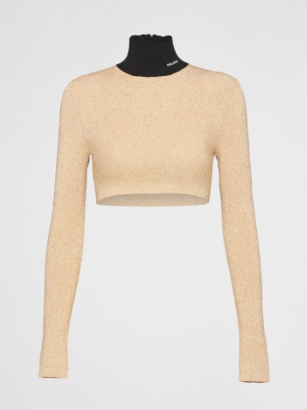 LAMÉ TURTLENECK SWEATER