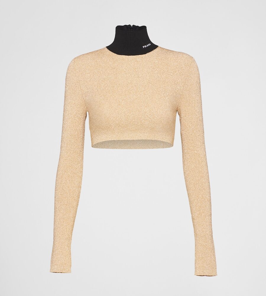 LAMÉ TURTLENECK SWEATER