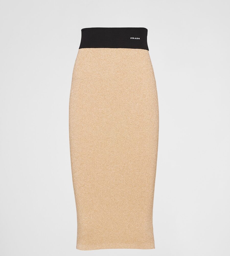 LAMÉ MIDI SKIRT