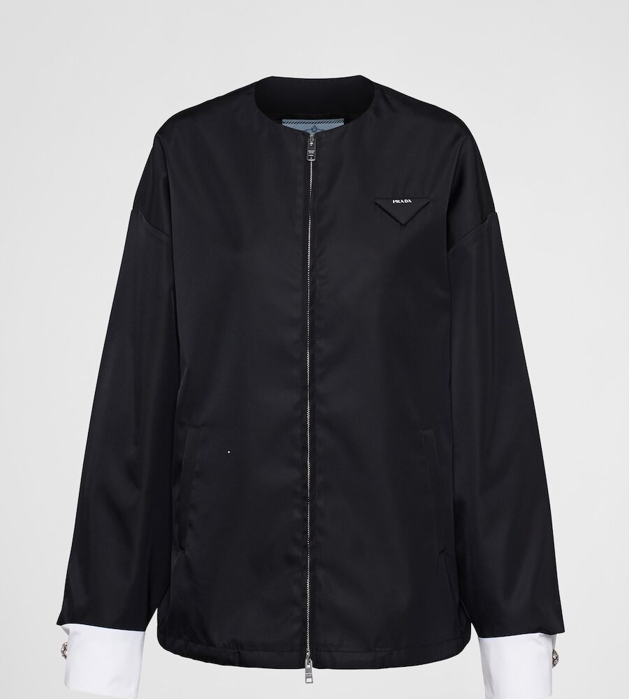 RE-NYLON BLOUSON WITH DETACHABLE CUFFS