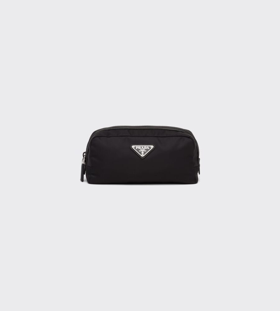 RE-NYLON AND SAFFIANO TRAVEL POUCH