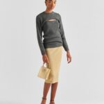 LAMÉ MIDI SKIRT