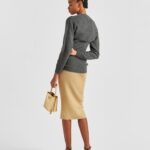 LAMÉ MIDI SKIRT