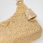 SATIN MINI BAG WITH CRYSTALS