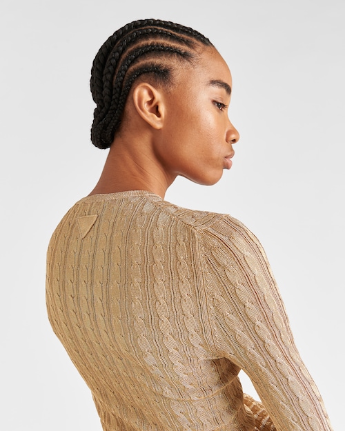LAMÉ CREWNECK SWEATER