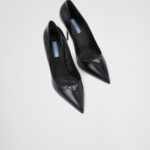 BRUSHED LEATHER 85 PUMPS