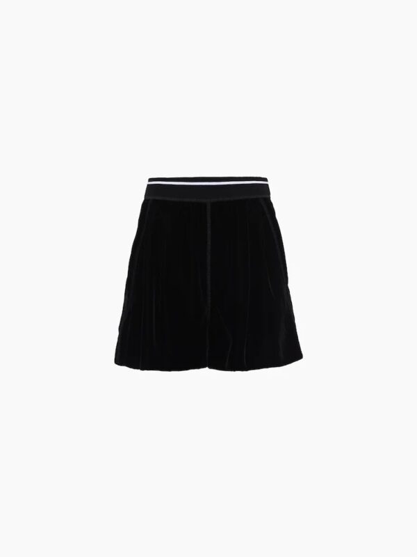 VELVET BERMUDA SHORTS