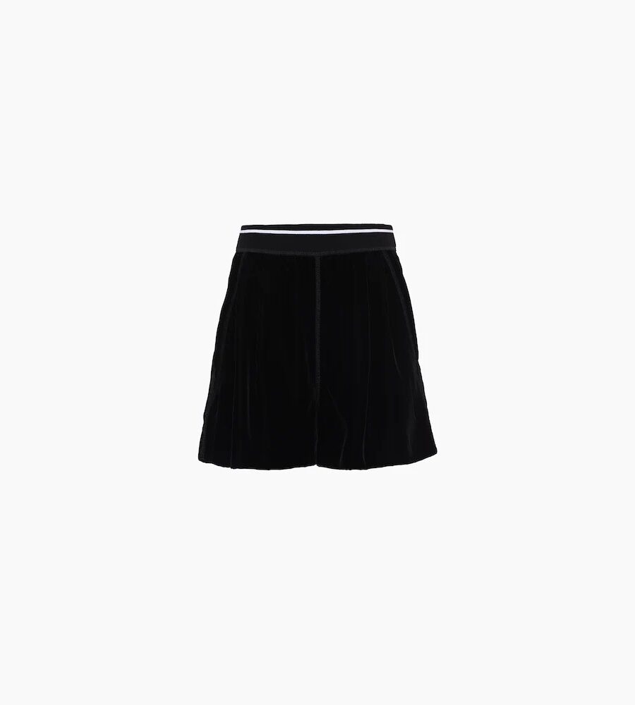 VELVET BERMUDA SHORTS