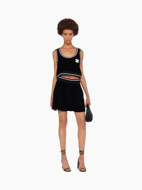 VELVET BERMUDA SHORTS