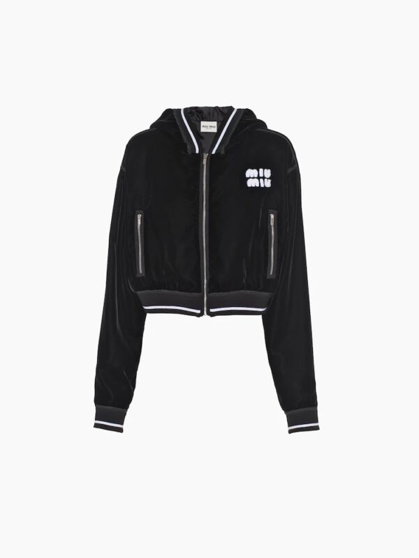 EMBROIDERED VELVET BLOUSON
