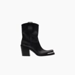 LEATHER COWBOY ANKLE BOOTS