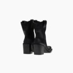 LEATHER COWBOY ANKLE BOOTS