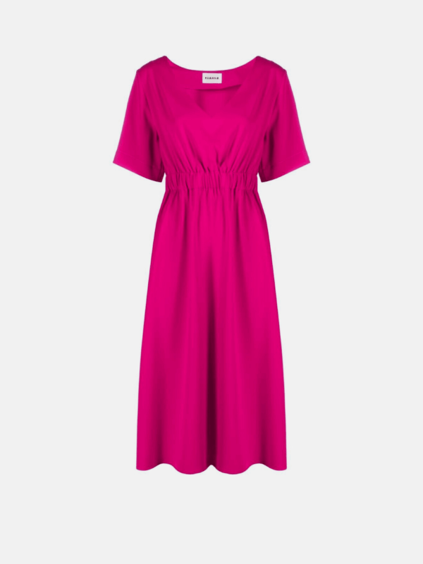 V-NECK SHORT SLEEVE DRESS