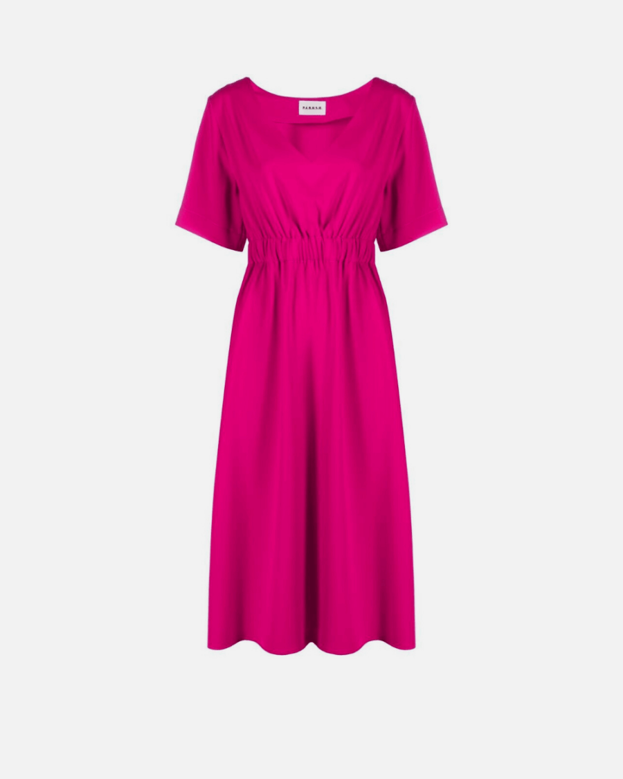 V-NECK SHORT SLEEVE DRESS