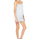 BLAISE MINI DRESS IN ICE BLUE CRYSTAL CHECK