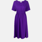 V-NECK SHORT SLEEVE DRESS