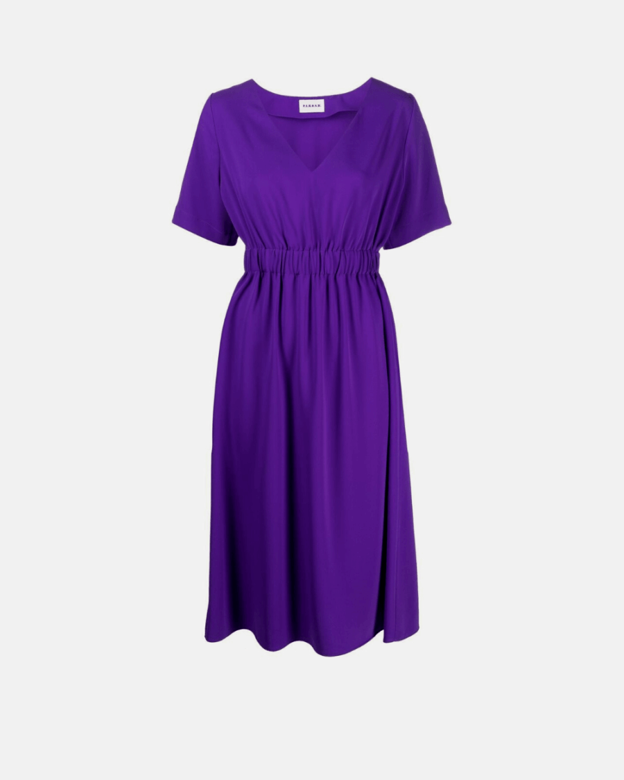 V-NECK SHORT SLEEVE DRESS