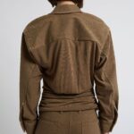 DECONSTRUCT DENIM CUMMERBUND SHIRT