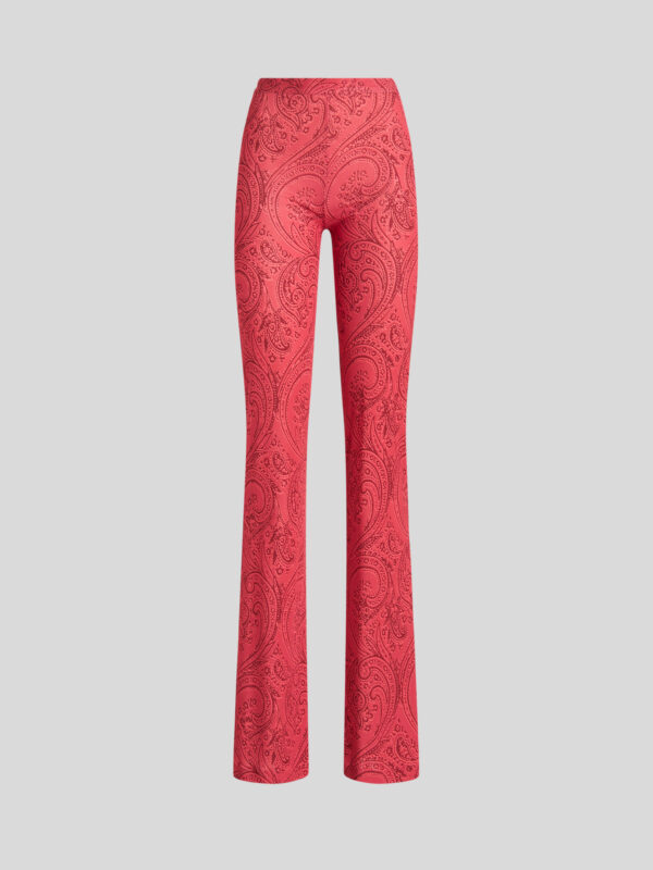 PAISLEY PATTERN FLARED TROUSERS