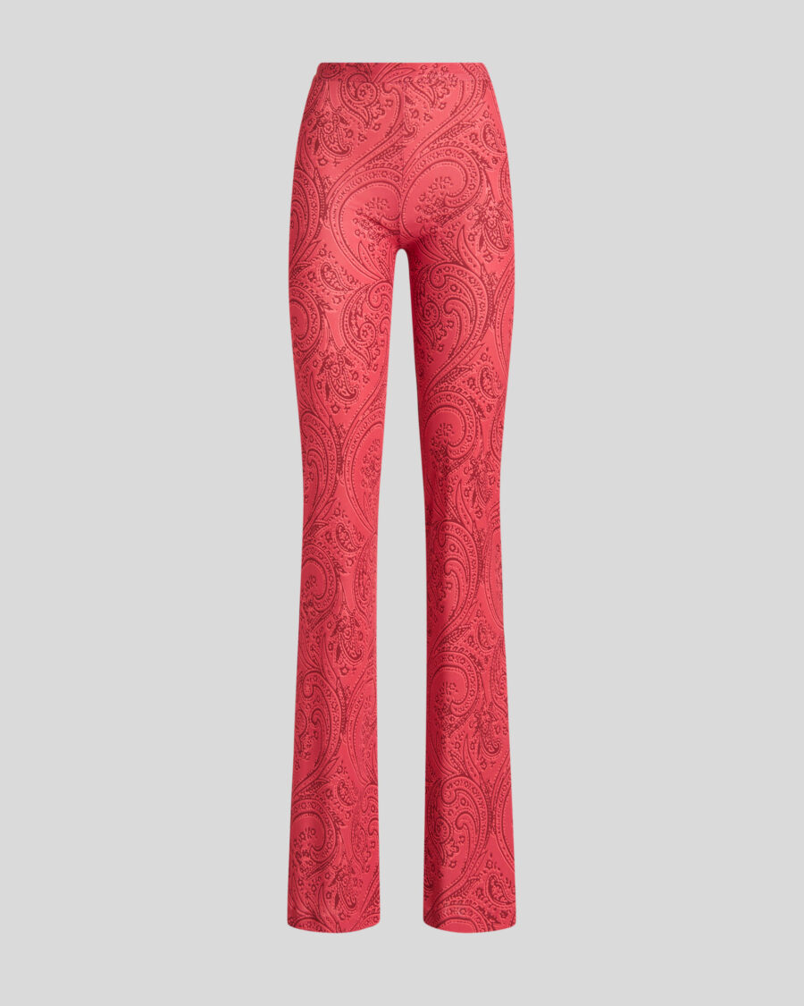 PAISLEY PATTERN FLARED TROUSERS