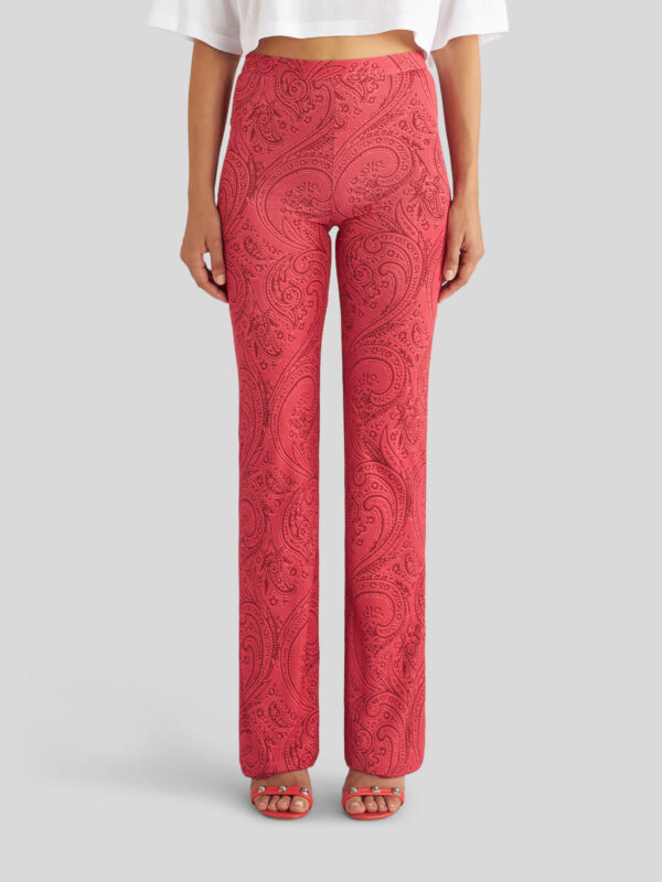 PAISLEY PATTERN FLARED TROUSERS