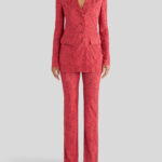 PAISLEY PATTERN FLARED TROUSERS