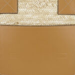 STRAW HANDBAG WITH PAISLEY LINING