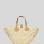 MINI STRAW HANDBAG WITH PAISLEY LINING