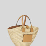 MINI STRAW HANDBAG WITH PAISLEY LINING
