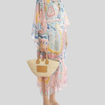 MINI STRAW HANDBAG WITH PAISLEY LINING