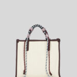 SMALL SHOPPING BAG WITH WOVEN HANDLES