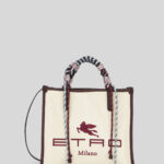 SMALL SHOPPING BAG WITH WOVEN HANDLES