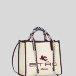 SMALL SHOPPING BAG WITH WOVEN HANDLES