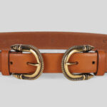 LEATHER BELT DOUBLE BUCKLE