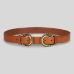 LEATHER BELT DOUBLE BUCKLE