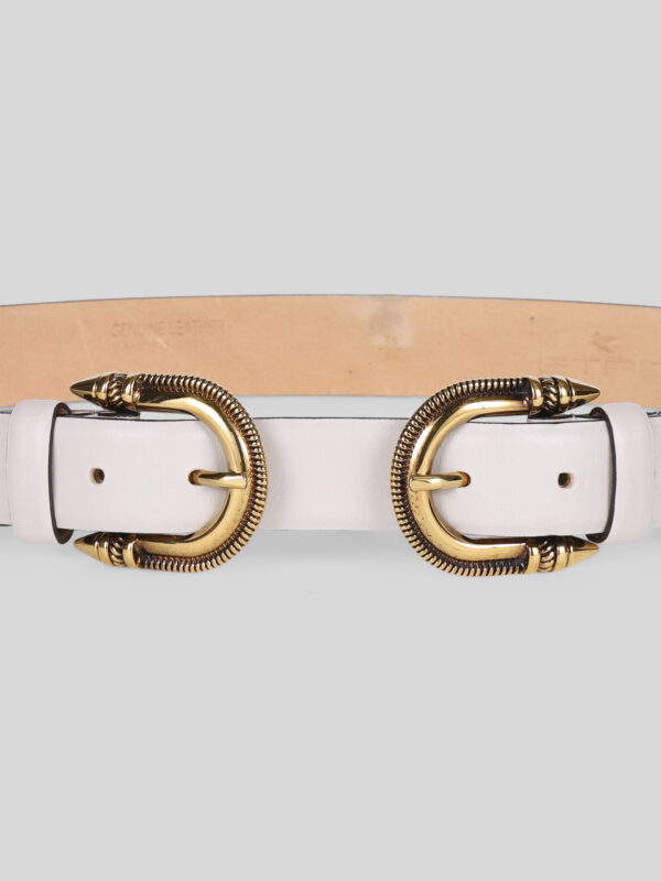 LEATHER BELT DOUBLE BUCKLE