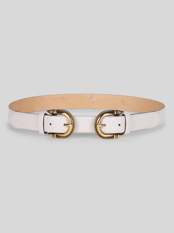 LEATHER BELT DOUBLE BUCKLE