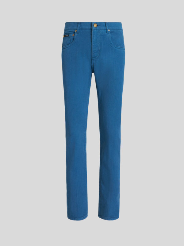 JEANS WITH PAISLEY DESIGN ON POCKET