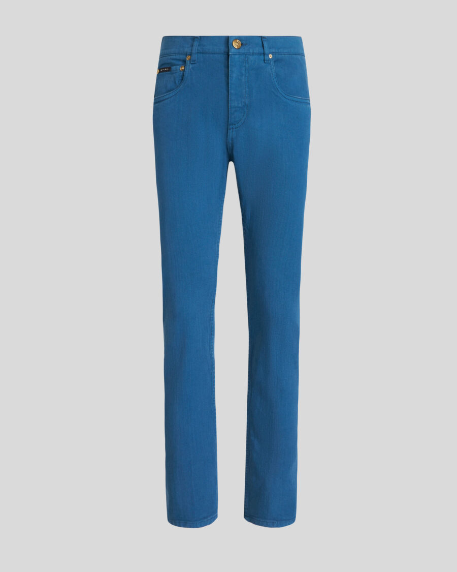 JEANS WITH PAISLEY DESIGN ON POCKET