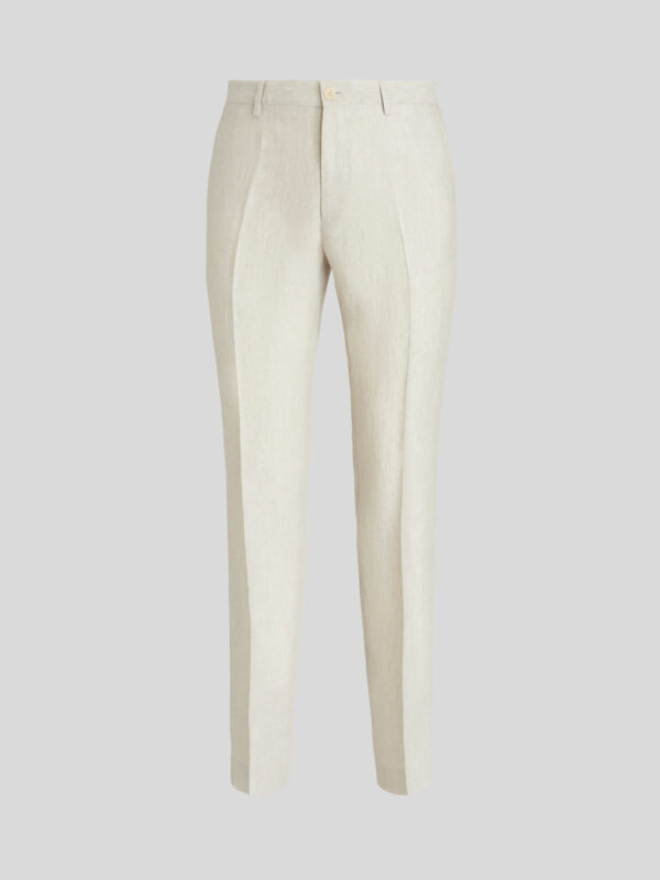 LINEN TROUSERS WITH TUCKS
