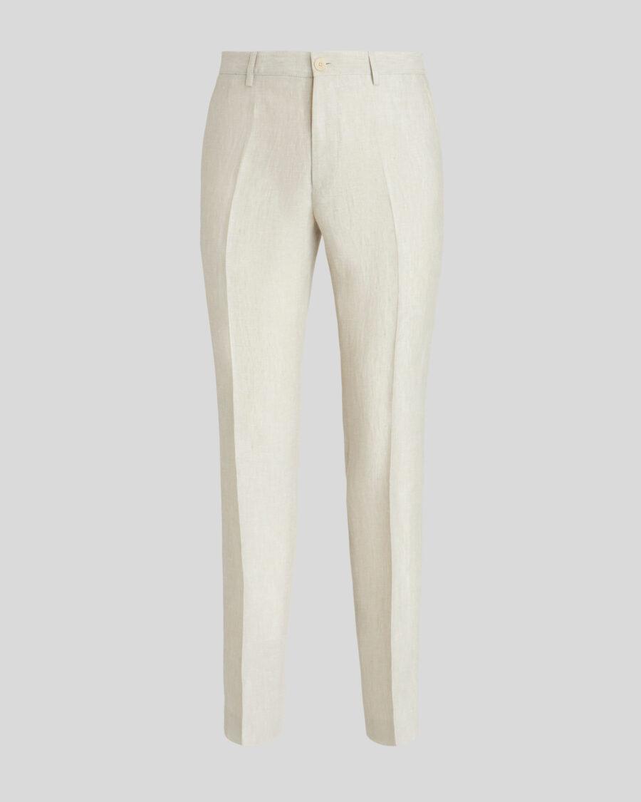 LINEN TROUSERS WITH TUCKS