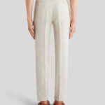 LINEN TROUSERS WITH TUCKS