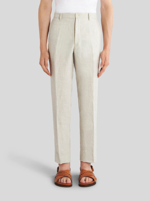 LINEN TROUSERS WITH TUCKS