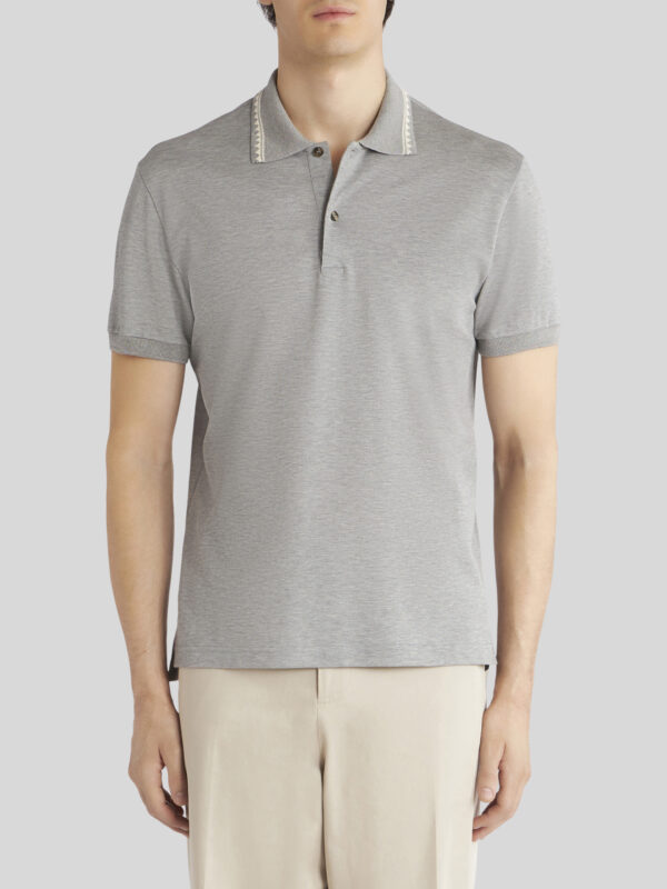 GRECA STYLE PATTERN POLO SHIRT