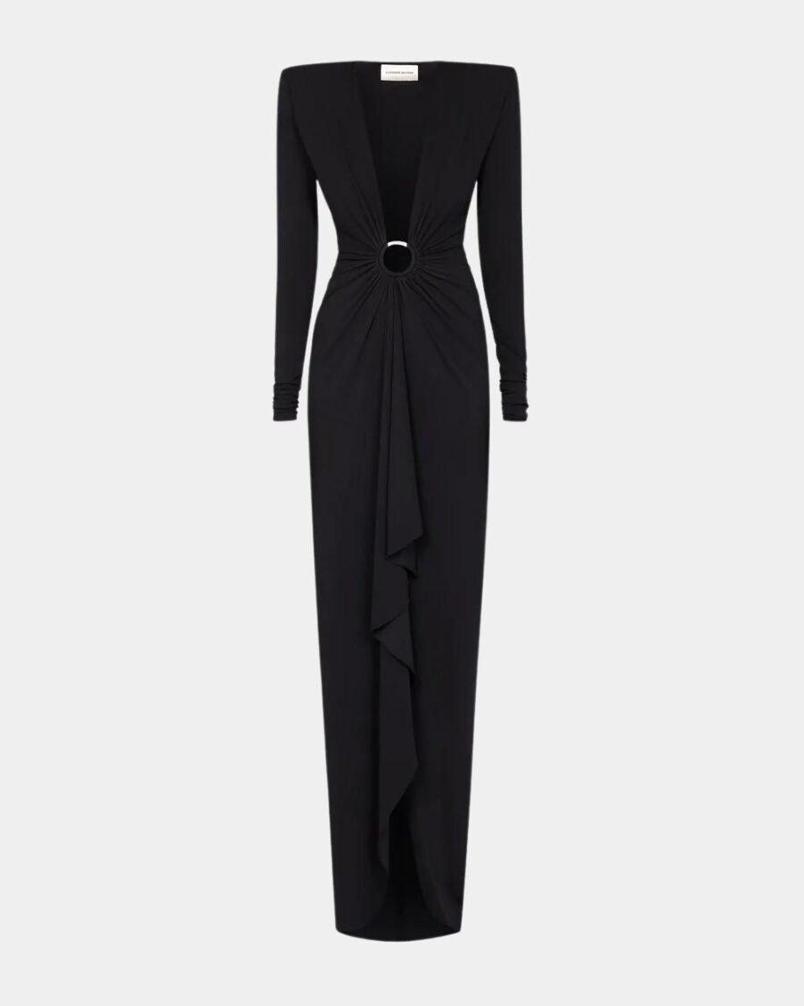 V-NECK LONG DRESS